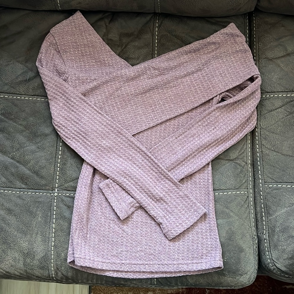 Long sleeve off the shoulder top